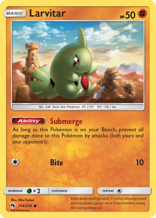 Larvitar (114) 114/214 SM Lost Thunder - Common