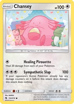 Chansey 152/214 - Reverse Holofoil SM Lost Thunder - Common
