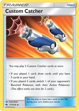 Custom Catcher 171/214 - Reverse Holofoil SM Lost Thunder - Uncommon