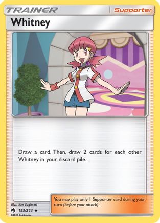 Whitney 193/214 - Reverse Holofoil SM Lost Thunder - Uncommon