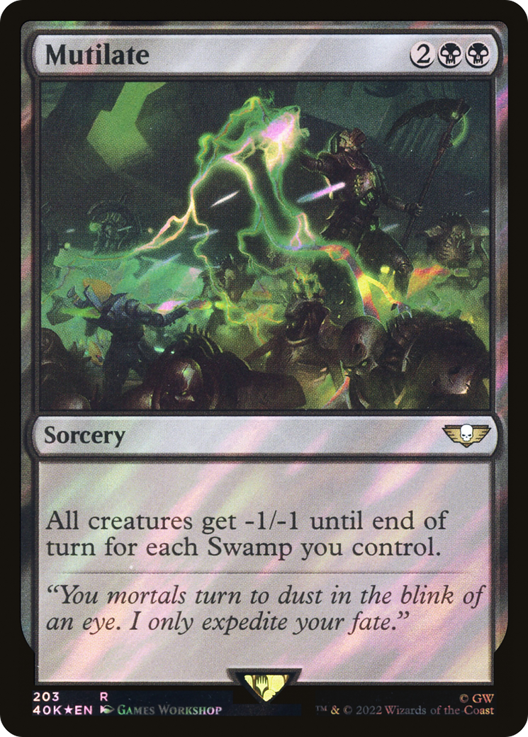 Mutilate (Surge Foil) (40K-203) - Warhammer 40,000 Commander Foil