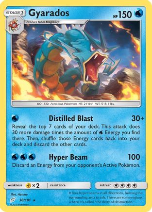 Gyarados 030/181 - Holofoil SM Team Up - Holo Rare