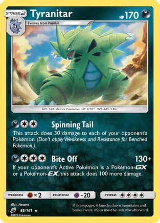 Tyranitar 085/181 - Holofoil SM Team Up - Holo Rare