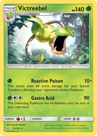 Victreebel 015/214 SM Unbroken Bonds - Rare