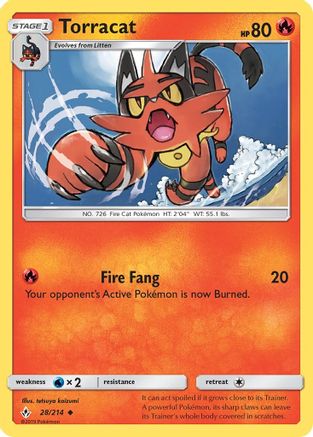 Torracat 028 SM Unbroken Bonds - Uncommon