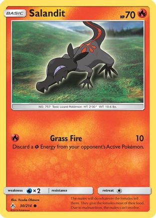 Salandit 030 - Reverse Holofoil SM Unbroken Bonds - Common