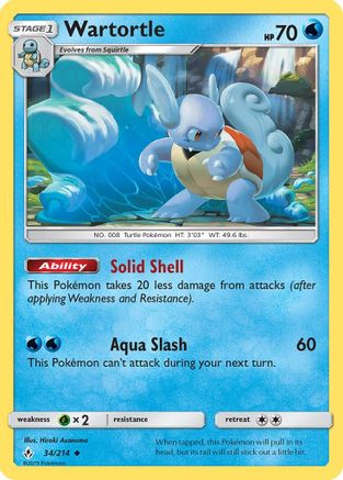 Wartortle 034/214 SM Unbroken Bonds - Uncommon