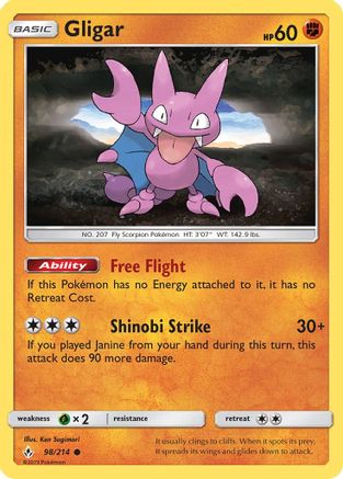 Gligar 098/214 SM Unbroken Bonds - Common