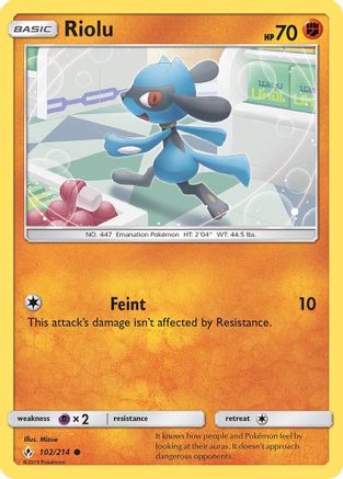 Riolu 102/214 SM Unbroken Bonds - Common