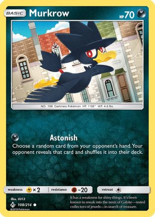 Murkrow 108/214 SM Unbroken Bonds - Common