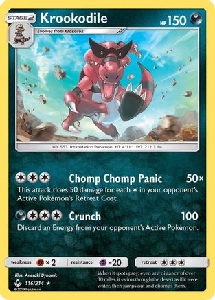 Krookodile 116 SM Unbroken Bonds - Rare