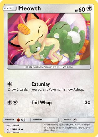 Meowth 147/214 SM Unbroken Bonds - Common