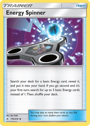 Energy Spinner 170/214 - Reverse Holofoil SM Unbroken Bonds - Uncommon