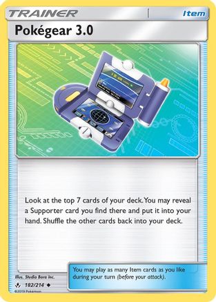 Pokegear 3.0 182/214 - Reverse Holofoil SM Unbroken Bonds - Uncommon