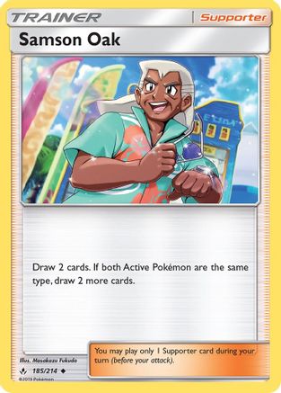 Samson Oak 185 - Reverse Holofoil SM Unbroken Bonds - Uncommon