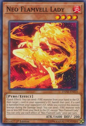 Neo Flamvell Lady (DANE-EN014) - Dark Neostorm 1st Edition