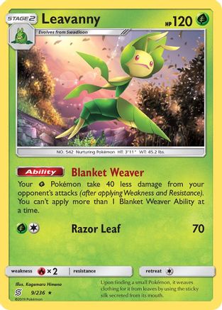 Leavanny 009/236 - Reverse Holofoil SM Unified Minds - Rare