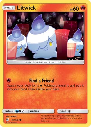 Litwick (27) 027/236 - Reverse Holofoil SM Unified Minds - Common