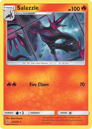 Salazzle (34) 034 - Reverse Holofoil SM Unified Minds - Rare