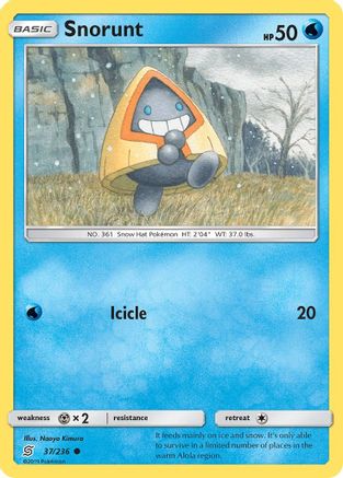 Snorunt 037/236 - Reverse Holofoil SM Unified Minds - Common