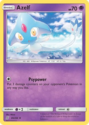 Azelf 085/236 - Reverse Holofoil SM Unified Minds - Uncommon
