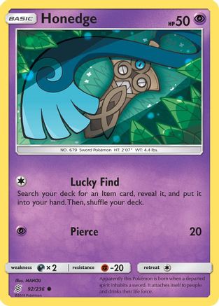 Honedge (92) 092/236 SM Unified Minds - Common