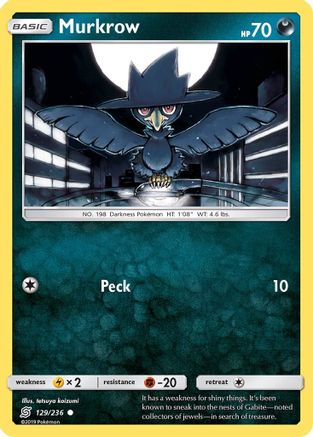 Murkrow (129) 129/236 - Reverse Holofoil SM Unified Minds - Common