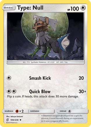 Type: Null 183/236 - Reverse Holofoil SM Unified Minds - Uncommon
