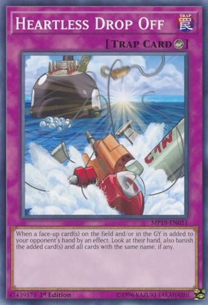 Heartless Drop Off (MP19-EN051) - 2019 Gold Sarcophagus Tin Mega Pack 1st Edition