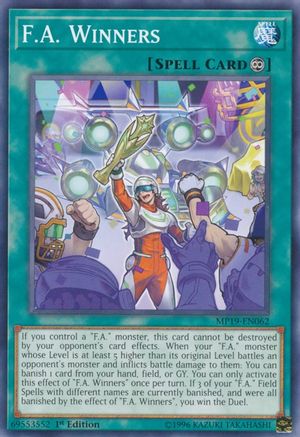 F.A. Winners (MP19-EN062) - 2019 Gold Sarcophagus Tin Mega Pack 1st Edition