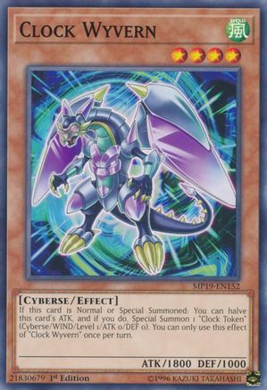 Clock Wyvern (MP19-EN152) - 2019 Gold Sarcophagus Tin Mega Pack 1st Edition