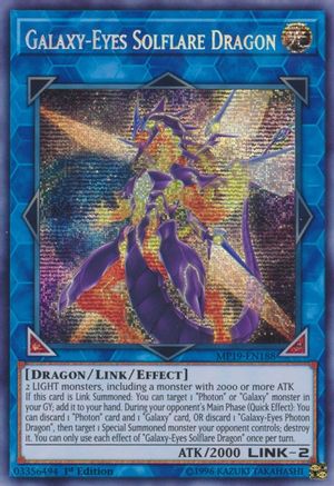Galaxy-Eyes Solflare Dragon (MP19-EN188) - 2019 Gold Sarcophagus Tin Mega Pack Unlimited