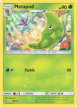 Metapod 002/68 Hidden Fates - Uncommon