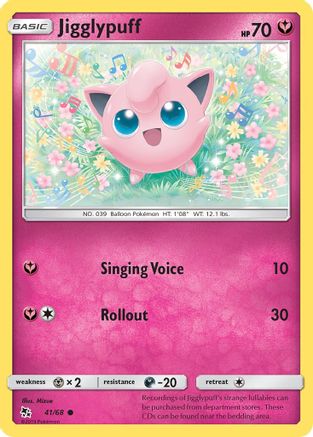 Jigglypuff 041/68 - Reverse Holofoil Hidden Fates - Common