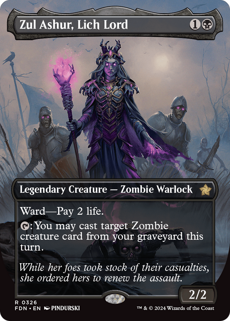 Zul Ashur, Lich Lord (Borderless) (FDN-326) - Foundations