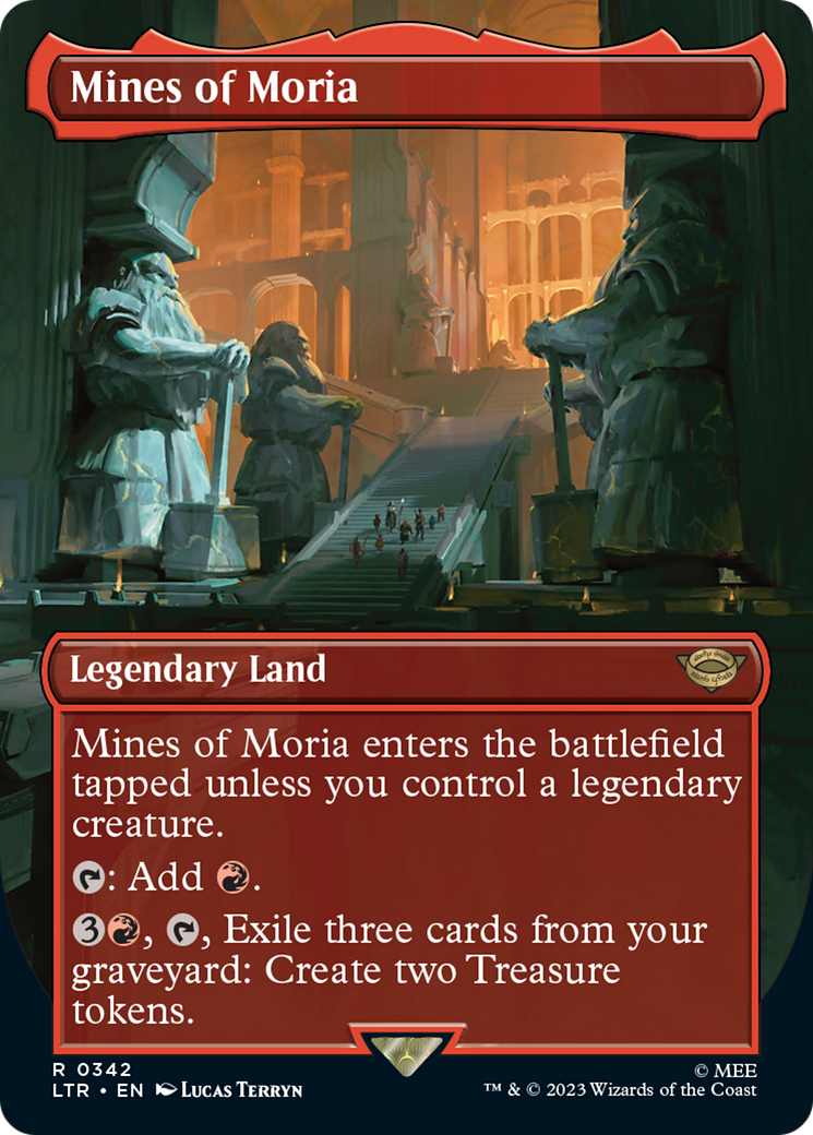 Mines of Moria (Borderless) (LTR-342) - The Lord of the Rings: Tales of Middle-earth (Borderless) Foil