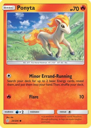 Ponyta 023/236 - Reverse Holofoil SM Cosmic Eclipse - Common