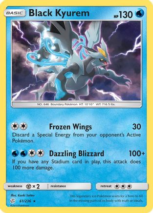Black Kyurem 061/236 - Holofoil SM Cosmic Eclipse - Holo Rare
