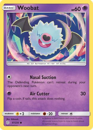 Woobat 087/236 SM Cosmic Eclipse - Common