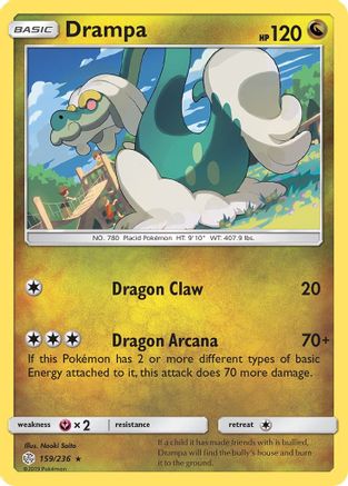 Drampa 159/236 - Reverse Holofoil SM Cosmic Eclipse - Rare