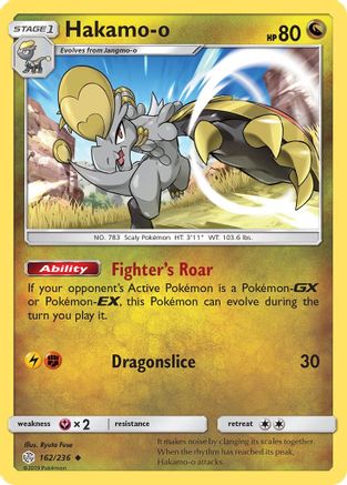 Hakamo-o 162/236 - Reverse Holofoil SM Cosmic Eclipse - Uncommon