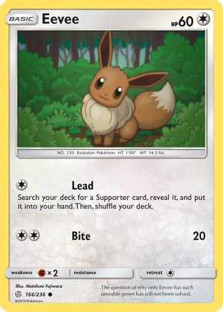 Eevee 166/236 SM Cosmic Eclipse - Common