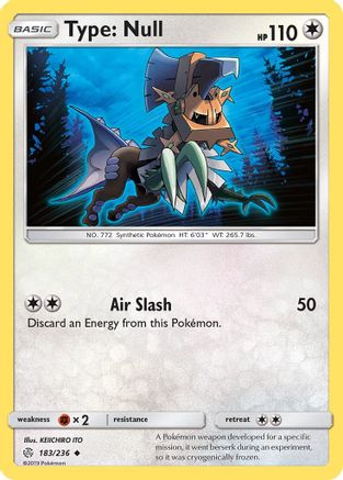 Type: Null 183/236 - Reverse Holofoil SM Cosmic Eclipse - Uncommon