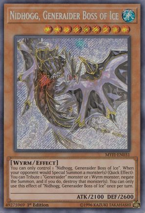 Nidhogg, Generaider Boss of Ice (MYFI-EN031) - Mystic Fighters 1st Edition