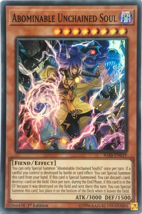 Abominable Unchained Soul (IGAS-EN019) - Ignition Assault 1st Edition