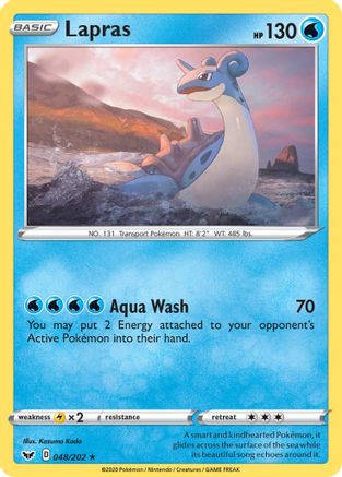 Lapras 048/202 SWSH01 Sword & Shield Base Set - Rare