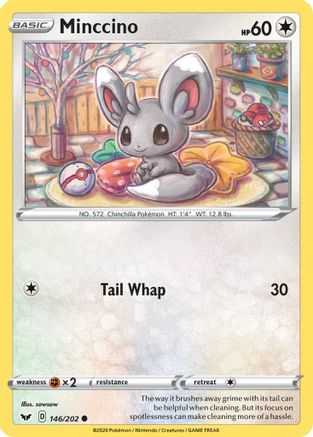 Minccino (146) 146/202 SWSH01 Sword & Shield Base Set - Common