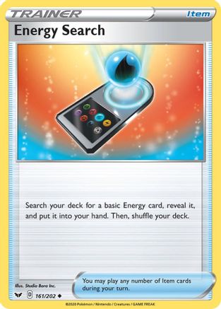 Energy Search 161/202 SWSH01 Sword & Shield Base Set - Uncommon