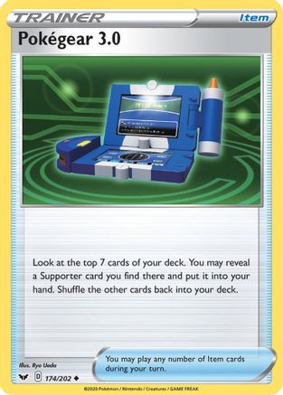 Pokegear 3.0 174/202 - Reverse Holofoil SWSH01 Sword & Shield Base Set - Uncommon