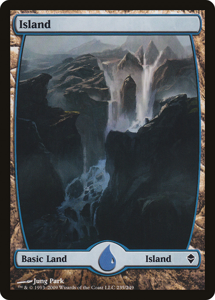 Island (235) - Full Art (ZEN-235) - Zendikar Foil